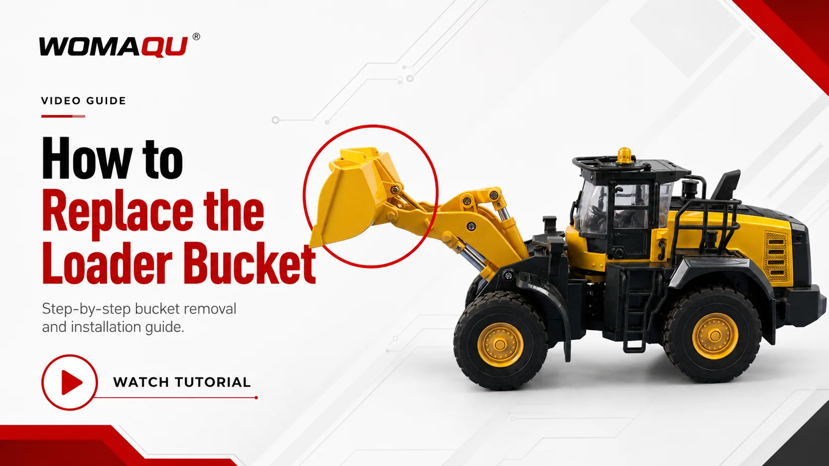 Wheel Loader Bucket Removal and Installation Guide